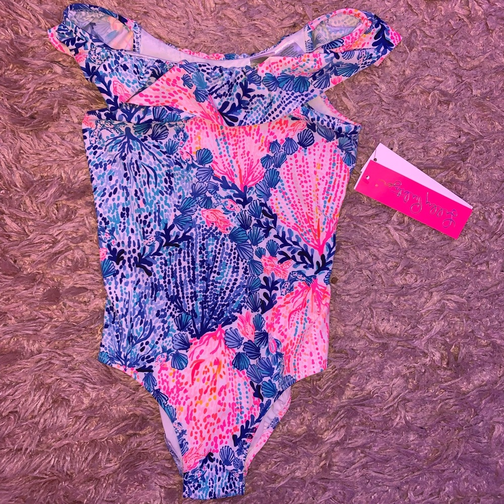 Brand new Lilly Pulitzer girls Eliana one piece swimsuit size 8